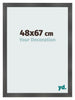 Bilderrahmen 48x67cm Schwarz Silber Poliert MDF Pisa Vorne Messe | Yourdecoration.at