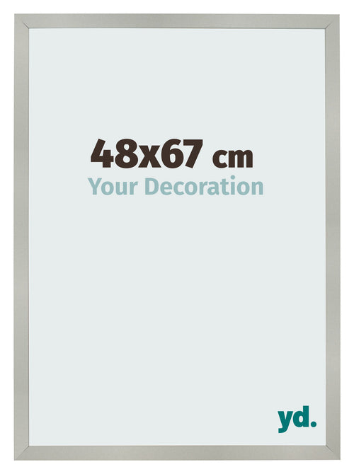 Bilderrahmen 48x67cm Silber Matt MDF Bologna Vorne Messe | Yourdecoration.at