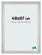Bilderrahmen 48x67cm Silber Matt MDF Lazio Vorne Messe | Yourdecoration.at