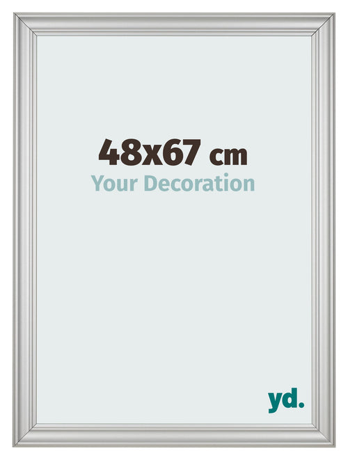 Bilderrahmen 48x67cm Silber Matt MDF Lazio Vorne Messe | Yourdecoration.at