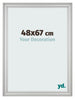 Bilderrahmen 48x67cm Silber Matt MDF Lazio Vorne Messe | Yourdecoration.at