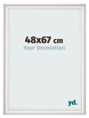 Bilderrahmen 48x67cm Weiss Gewischt MDF Lazio Vorne Messe | Yourdecoration.at