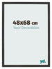 Bilderrahmen 48x68 cm Schwarz Matt MDF Bologna Vorne Messe | Yourdecoration.at