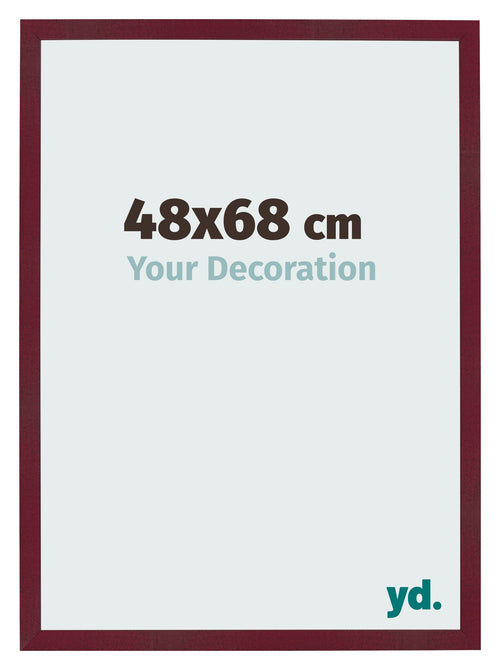 Bilderrahmen 48x68 cm Weinrot Gewischt MDF Bologna Vorne Messe | Yourdecoration.at