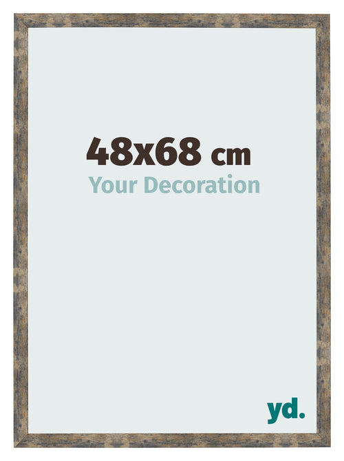 Bilderrahmen 48x68cm Blau Gold Meliert MDF Bologna Vorne Messe | Yourdecoration.at