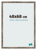 Bilderrahmen 48x68cm Blau Gold Meliert MDF Bologna Vorne Messe | Yourdecoration.at