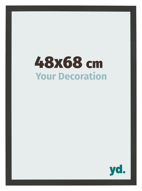 Bilderrahmen 48x68cm Schwarz Gemasert MDF Bologna Vorne Messe | Yourdecoration.at