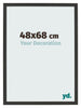 Bilderrahmen 48x68cm Schwarz Gemasert MDF Bologna Vorne Messe | Yourdecoration.at
