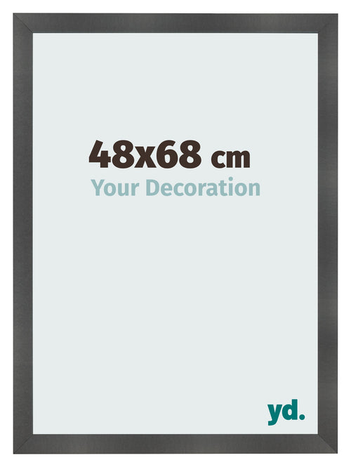 Bilderrahmen 48x68cm Schwarz Silber Poliert MDF Pisa Vorne Messe | Yourdecoration.at