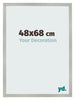 Bilderrahmen 48x68cm Silber Matt MDF Bologna Vorne Messe | Yourdecoration.at