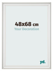 Bilderrahmen 48x68cm Weiss Gewischt MDF Lazio Vorne Messe | Yourdecoration.at