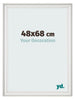 Bilderrahmen 48x68cm Weiss Gewischt MDF Lazio Vorne Messe | Yourdecoration.at