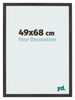 Bilderrahmen 49x68cm Antrazit MDF Bologna Vorne Messe | Yourdecoration.at