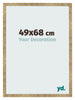 Bilderrahmen 49x68cm Gold Antik MDF Bologna Vorne Messe | Yourdecoration.at