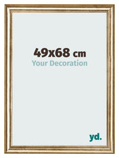 Bilderrahmen 49x68cm Gold Antik MDF Lazio Vorne Messe | Yourdecoration.at