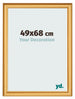 Bilderrahmen 49x68cm Gold Matt MDF Lazio Vorne Messe | Yourdecoration.at