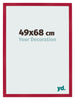 Bilderrahmen 49x68cm Rot MDF Bologna Vorne Messe | Yourdecoration.at