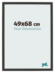 Bilderrahmen 49x68cm Schwarz Gemasert MDF Bologna Vorne Messe | Yourdecoration.at