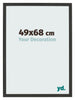 Bilderrahmen 49x68cm Schwarz Gemasert MDF Bologna Vorne Messe | Yourdecoration.at