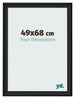 Bilderrahmen 49x68cm Schwarz Gemasert MDF Lazio Vorne Messe | Yourdecoration.at