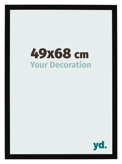 Bilderrahmen 49x68cm Schwarz Hochglanz MDF Bologna Vorne Messe | Yourdecoration.at