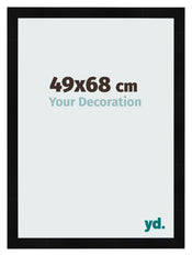 Bilderrahmen 49x68cm Schwarz Silber Poliert MDF Pisa Vorne Messe | Yourdecoration.at
