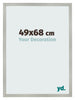 Bilderrahmen 49x68cm Silber Matt MDF Bologna Vorne Messe | Yourdecoration.at