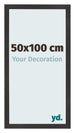 Bilderrahmen 50x100 cm Schwarz Matt MDF Bologna Vorne Messe | Yourdecoration.at