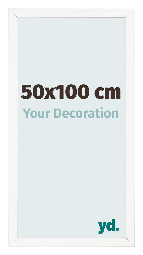 Bilderrahmen 50x100 cm Weiss Hochglanz MDF Bologna Vorne Messe | Yourdecoration.at