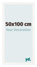 Bilderrahmen 50x100 cm Weiss Hochglanz MDF Bologna Vorne Messe | Yourdecoration.at