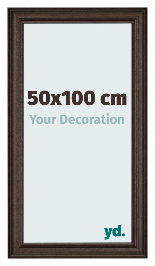 Bilderrahmen 50x100cm Eiche Dunkel MDF Lazio Vorne Messe | Yourdecoration.at