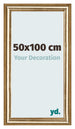 Bilderrahmen 50x100cm Gold Antik MDF Lazio Vorne Messe | Yourdecoration.at