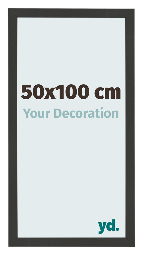 Bilderrahmen 50x100cm Schwarz Gemasert MDF Bologna Vorne Messe | Yourdecoration.at
