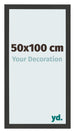 Bilderrahmen 50x100cm Schwarz Gemasert MDF Bologna Vorne Messe | Yourdecoration.at