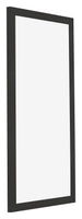 Bilderrahmen 50x100cm Schwarz Gemasert MDF Bologna Vorne Schrag | Yourdecoration.at