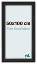 Bilderrahmen 50x100cm Schwarz Gemasert MDF Lazio Vorne Messe | Yourdecoration.at