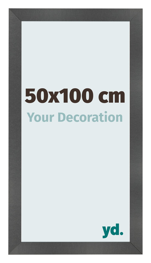 Bilderrahmen 50x100cm Schwarz Silber Poliert MDF Pisa Vorne Messe | Yourdecoration.at
