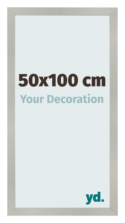 Bilderrahmen 50x100cm Silber Matt MDF Bologna Vorne Messe | Yourdecoration.at