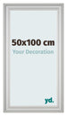 Bilderrahmen 50x100cm Silber Matt MDF Lazio Vorne Messe | Yourdecoration.at