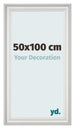 Bilderrahmen 50x100cm Weiss Gewischt MDF Lazio Vorne Messe | Yourdecoration.at