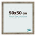 Bilderrahmen 50x50 cm Metall Vintage MDF Bologna Vorne Messe | Yourdecoration.at