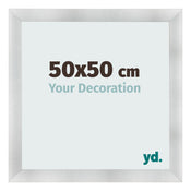 Bilderrahmen 50x50cm Aluminium Gebürstet MDF Pisa Vorne Messe | Yourdecoration.at