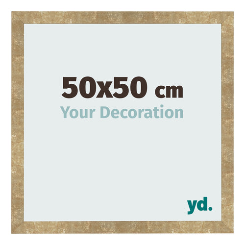 Bilderrahmen 50x50cm Gold Antik MDF Bologna Vorne Messe | Yourdecoration.at