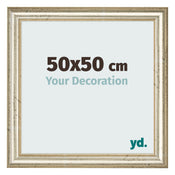 Bilderrahmen 50x50cm Metallglanz MDF Lazio Vorne Messe | Yourdecoration.at