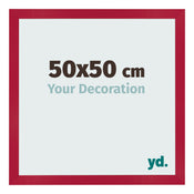 Bilderrahmen 50x50cm Rot MDF Bologna Vorne Messe | Yourdecoration.at