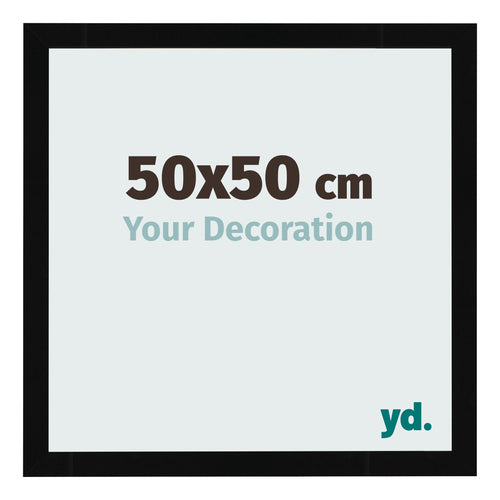 Bilderrahmen 50x50cm Schwarz Hochglanz MDF Bologna Vorne Messe | Yourdecoration.at