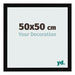 Bilderrahmen 50x50cm Schwarz Hochglanz MDF Bologna Vorne Messe | Yourdecoration.at
