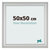 Bilderrahmen 50x50cm Silber Matt MDF Lazio Vorne Messe | Yourdecoration.at