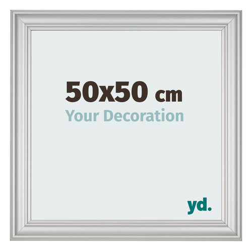 Bilderrahmen 50x50cm Silber Matt MDF Lazio Vorne Messe | Yourdecoration.at