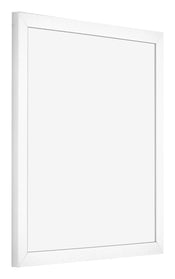 Bilderrahmen 50x50cm Weiss Matt MDF Bologna Vorne Schrag | Yourdecoration.at